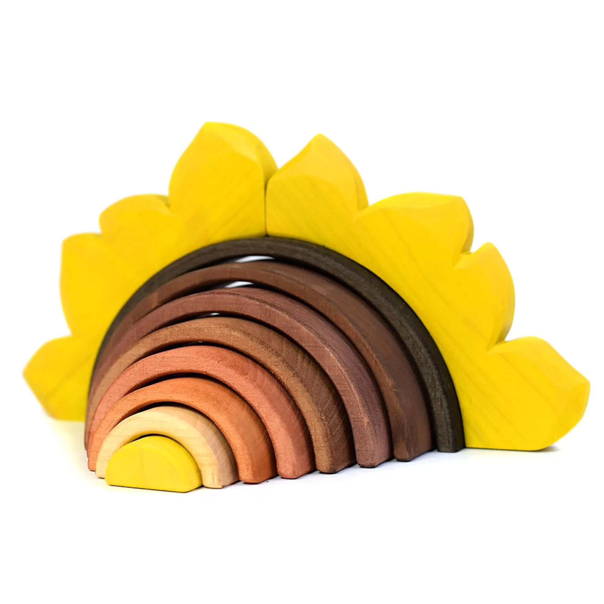Bumbu Toys Arches & Rainbows-Wooden Sunflower Stacker