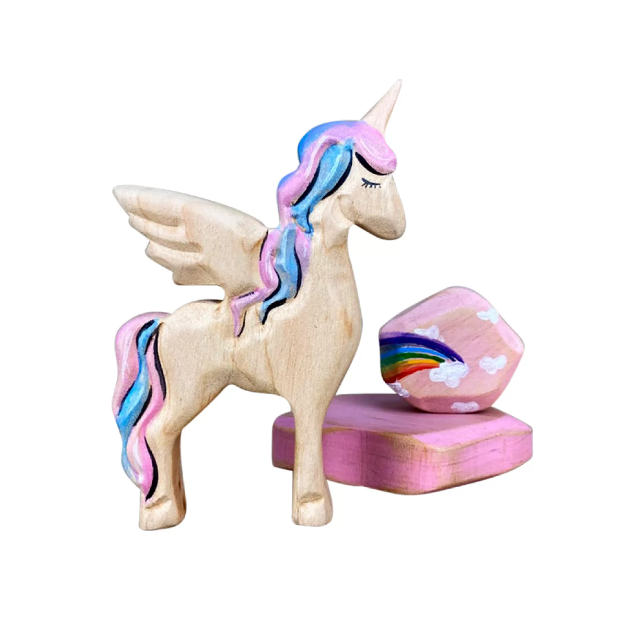 Green Taiga Stories & Tales-Wooden Unicorn Flying